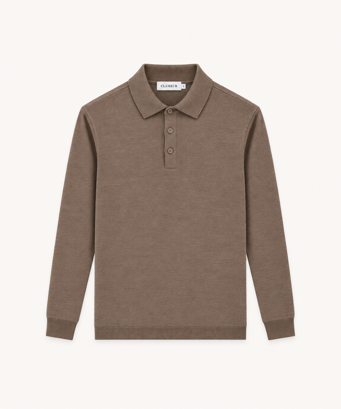 MERINO WOOLBLEND POLO | TAUPE