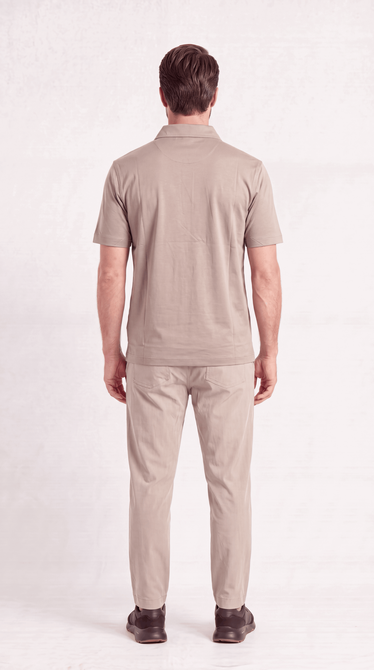 INTERLOCK SUPIMA POLO | DARK BEIGE