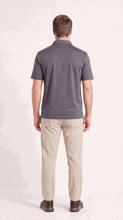 INTERLOCK SUPIMA POLO | SLATE GREY