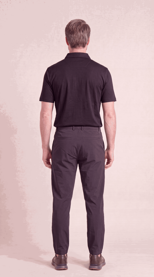 INTERLOCK SUPIMA POLO | ONXY BLACK