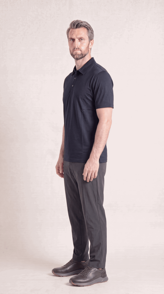 INTERLOCK SUPIMA POLO | NAVY BLUE