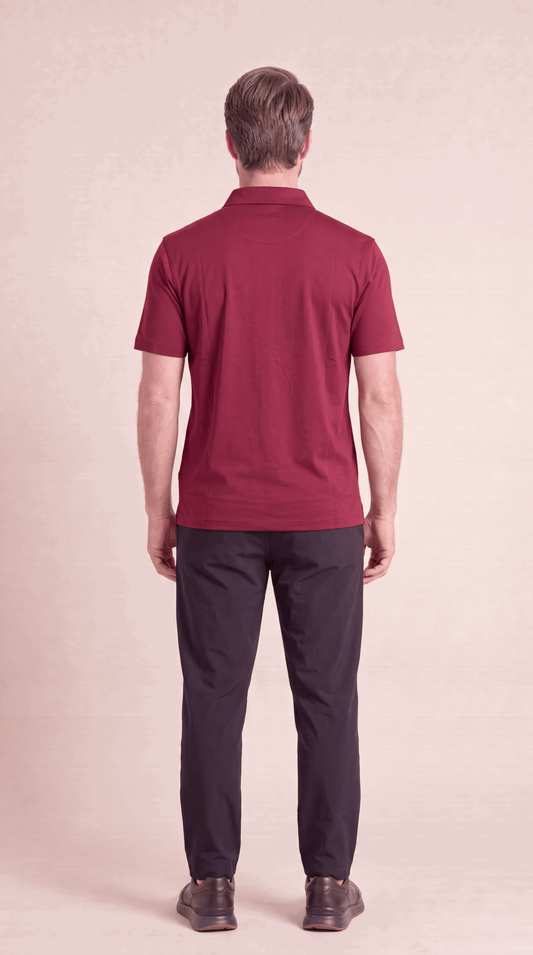 INTERLOCK SUPIMA POLO | ANCORA RED