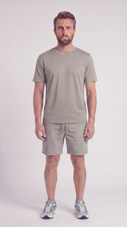 INTERLOCK SUPIMA T-SHIRT | HELLBEIGE