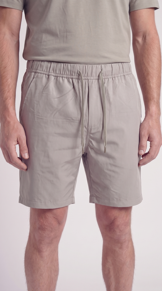 INTERLOCK SUPIMA SHORTS | HELLGRAU