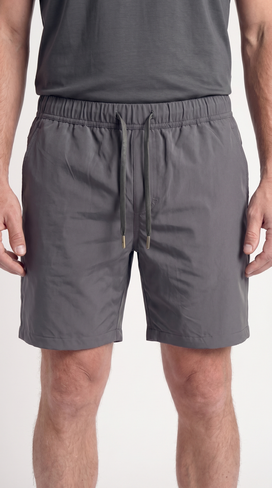 INTERLOCK SUPIMA SHORTS | GRAU
