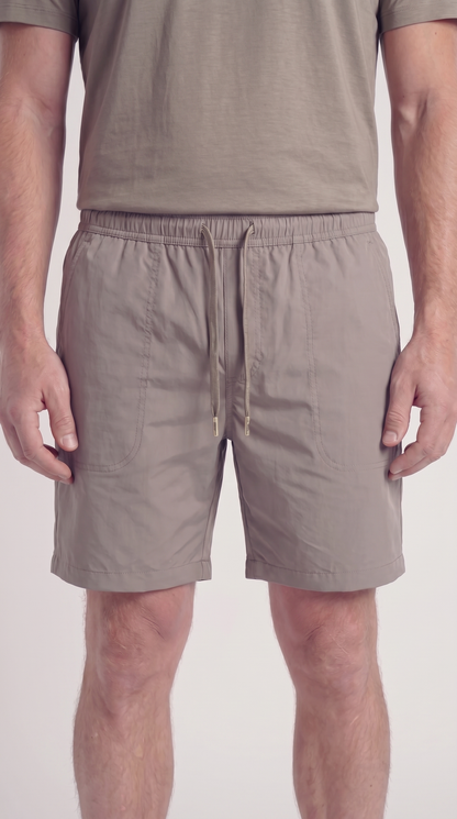 INTERLOCK SUPIMA SHORTS | DUNKELBEIGE