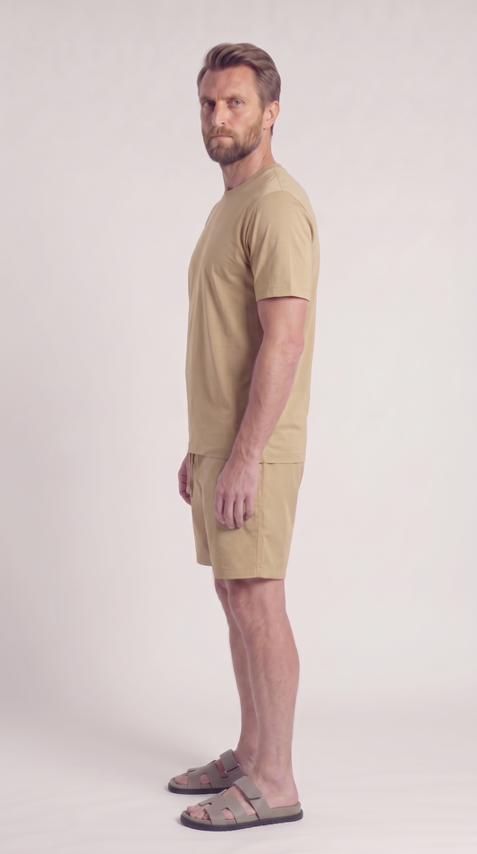 INTERLOCK SUPIMA SET | BEIGE