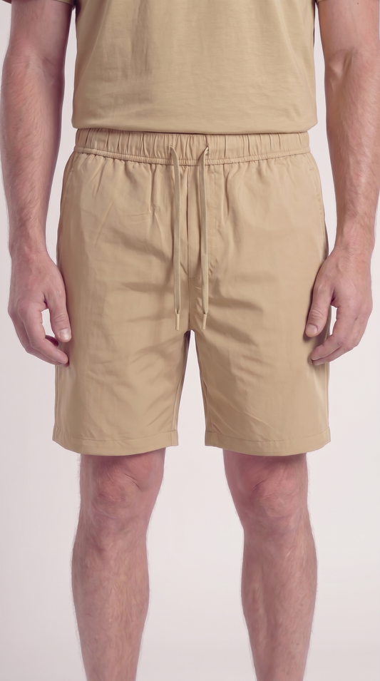 INTERLOCK SUPIMA SHORTS | BEIGE