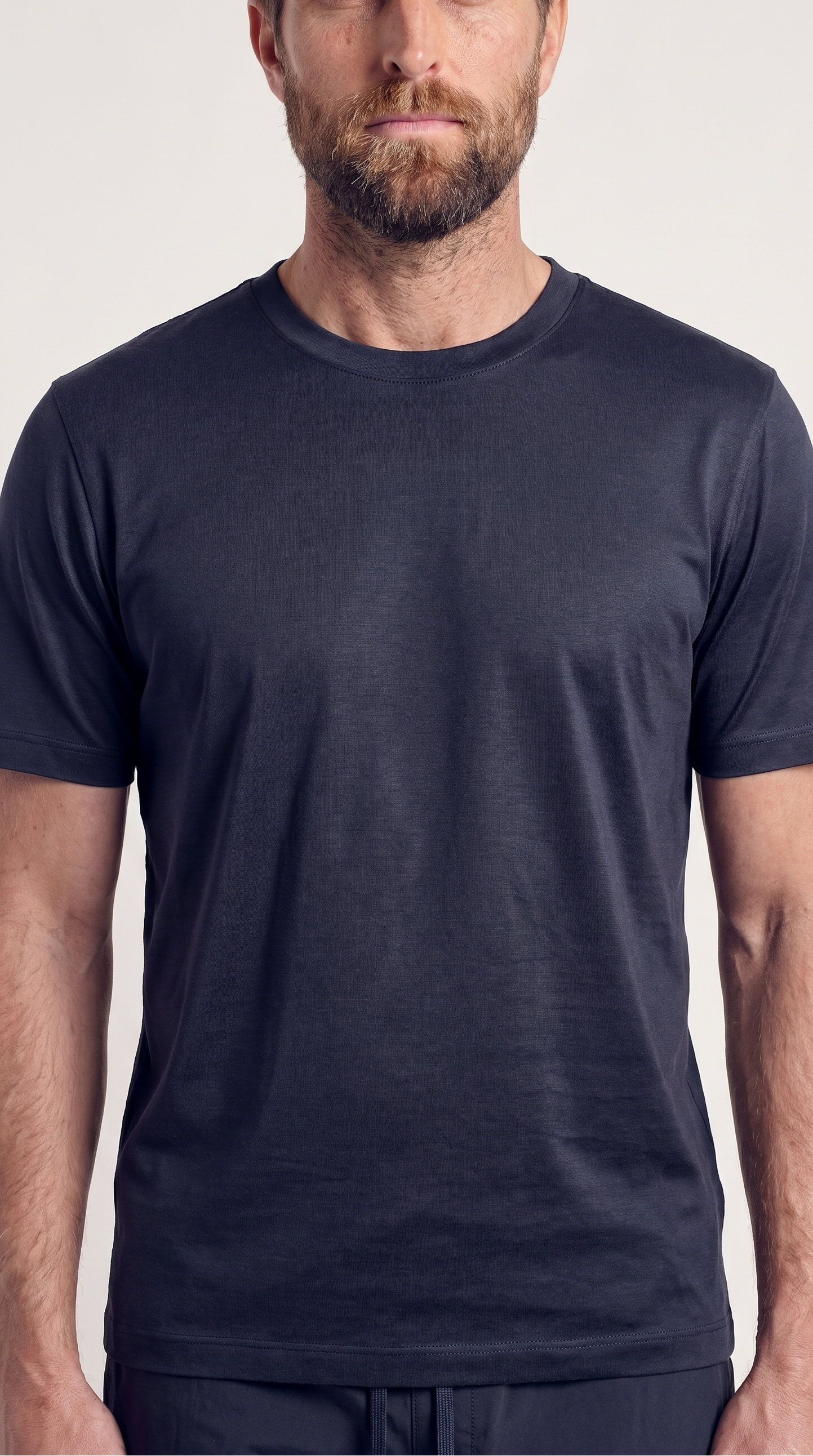 INTERLOCK SUPIMA T-SHIRT | MARINEBLAU