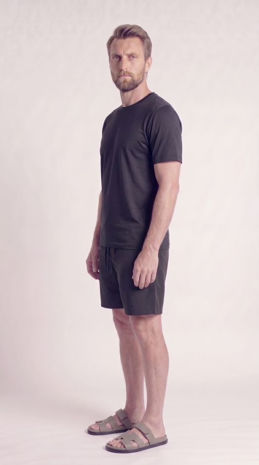 INTERLOCK SUPIMA SET | ONYX SCHWARZ