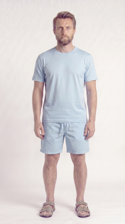 INTERLOCK SUPIMA SET | HIMMELBLAU