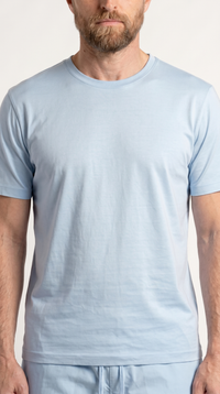 INTERLOCK SUPIMA T-SHIRT | HIMMELBLAU