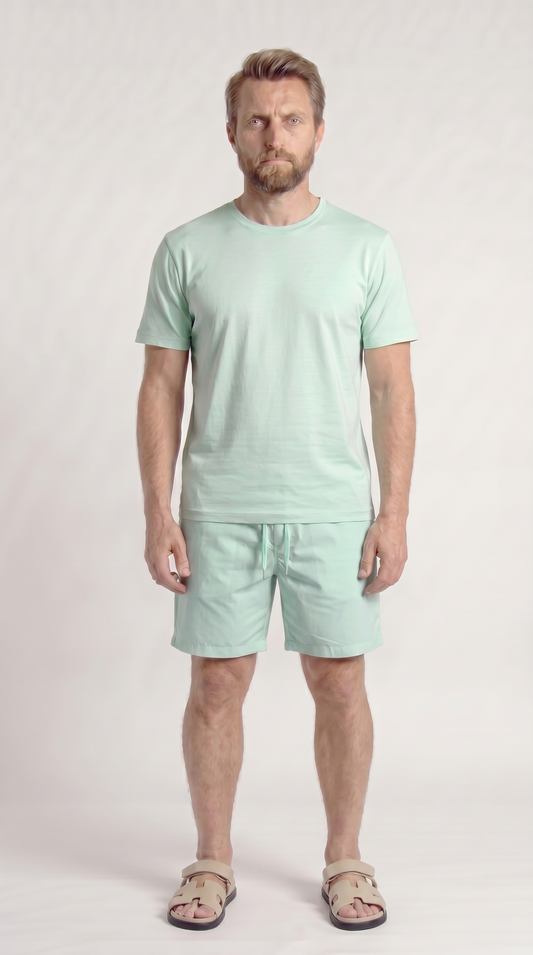 INTERLOCK SUPIMA SET | MINTGRÜN