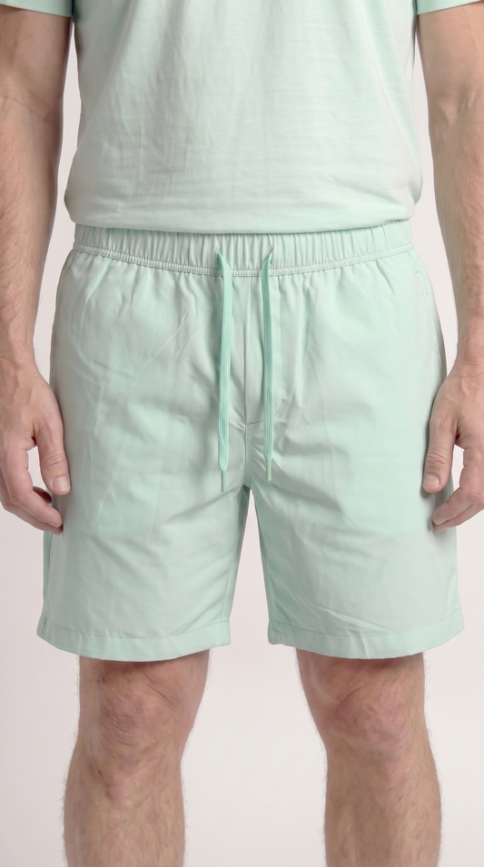 INTERLOCK SUPIMA SHORTS | MINTGRÜN