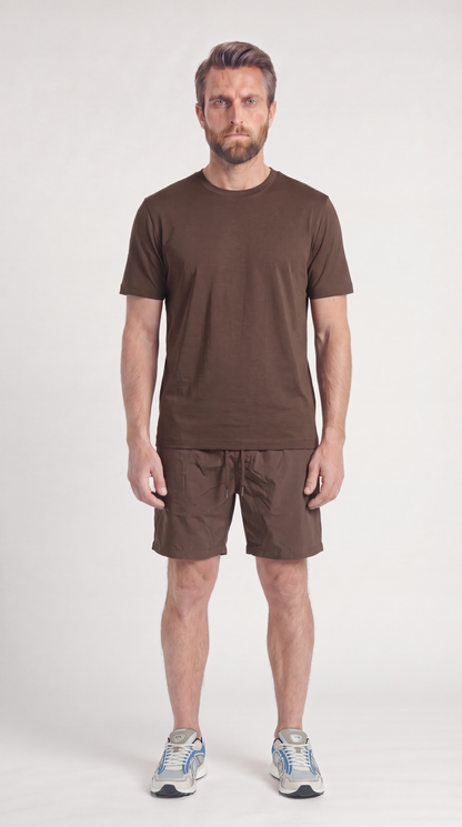 INTERLOCK SUPIMA SET | DUNKELBRAUN