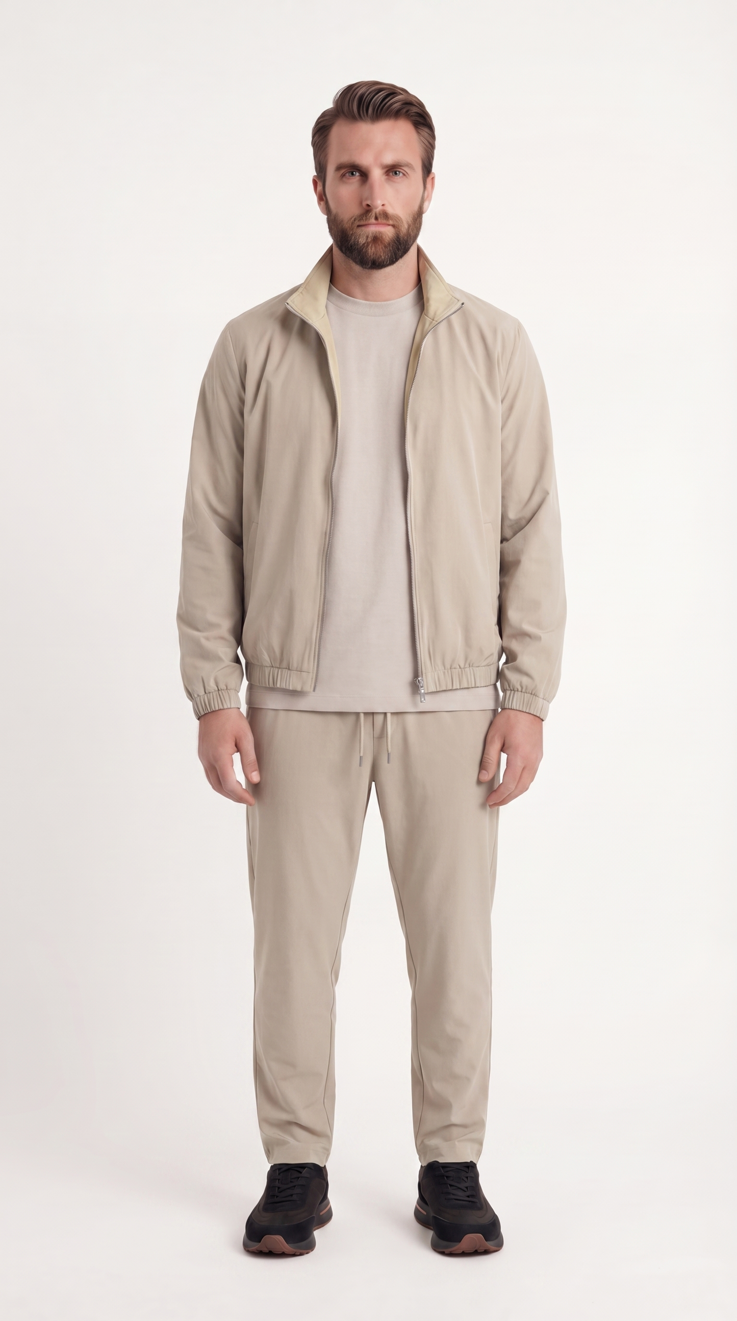 REVERSIBLE JACKET GREY/BEIGE