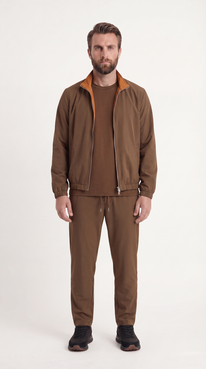 REVERSIBLE JACKET BROWN/AUBURN