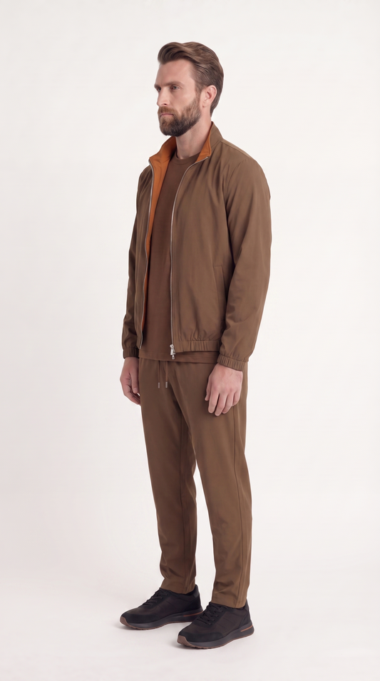 REVERSIBLE JACKET BROWN/AUBURN