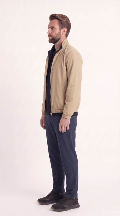 REVERSIBLE JACKET NAVY BLUE/BEIGE