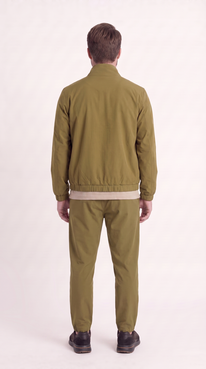 REVERSIBLE JACKET ONXY GREEN/BEIGE