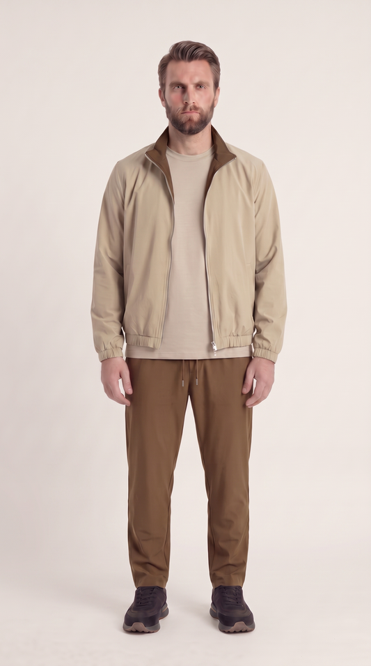REVERSIBLE JACKET BROWN/BEIGE