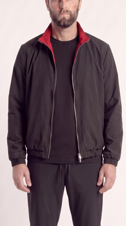REVERSIBLE JACKET ONXY BLACK/BURGUNDY RED