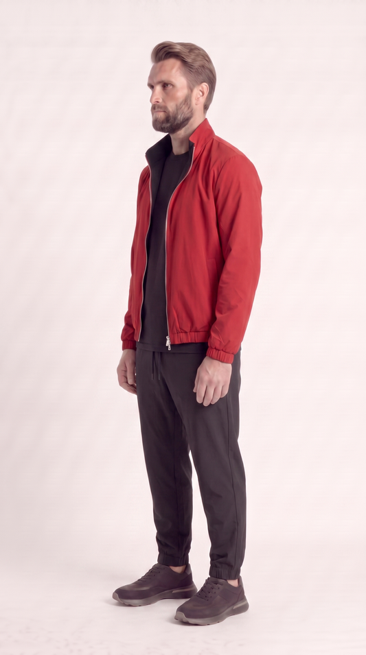 REVERSIBLE JACKET ONXY BLACK/BURGUNDY RED