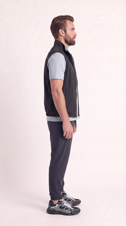 REVERSIBLE GILET NAVY BLUE/LIGHT BLUE
