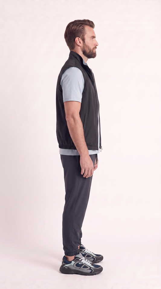 REVERSIBLE GILET NAVY BLUE/LIGHT BLUE