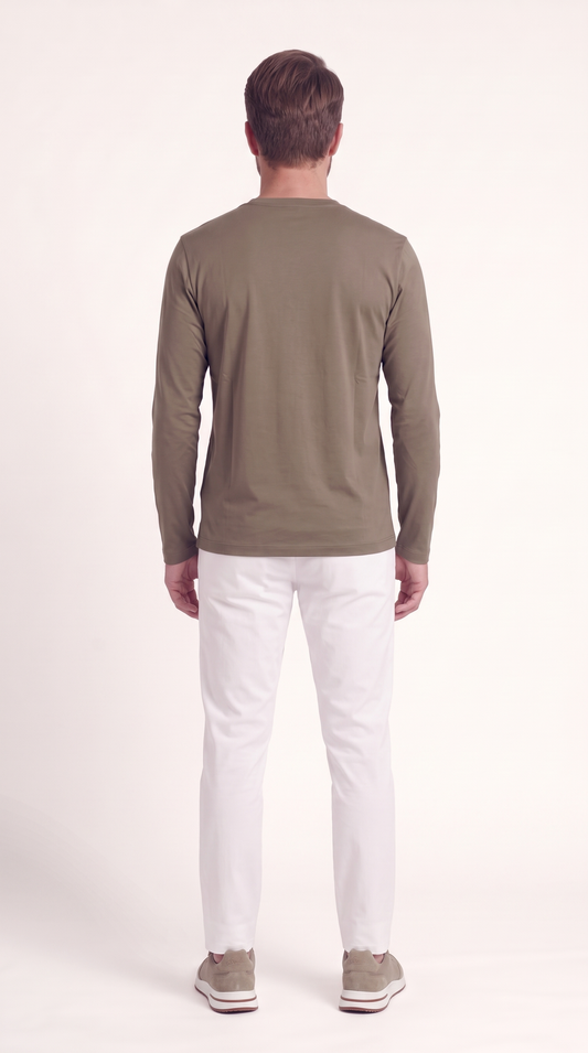INTERLOCK SUPIMA LONGSLEEVE | DARK BEIGE