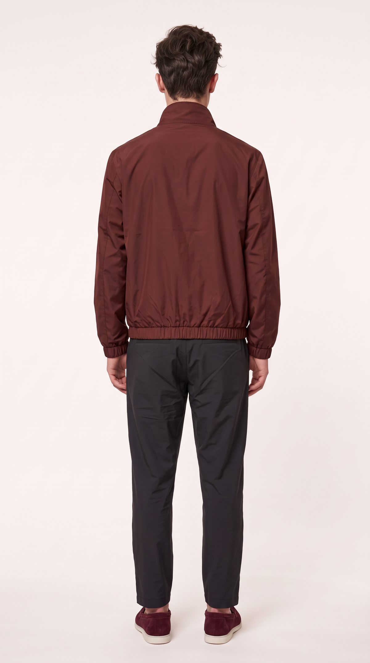 REVERSIBLE CASHMERE TECHNICAL JACKET BURGUNDY