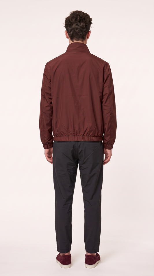 REVERSIBLE CASHMERE TECHNICAL JACKET BURGUNDY