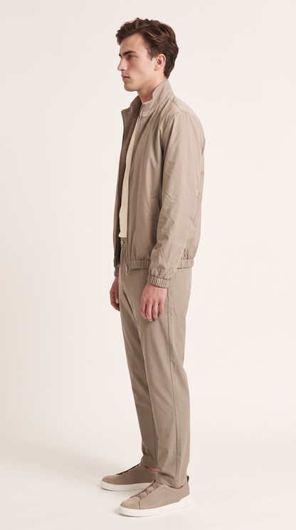 REVERSIBLE CASHMERE TECHNICAL JACKET BEIGE