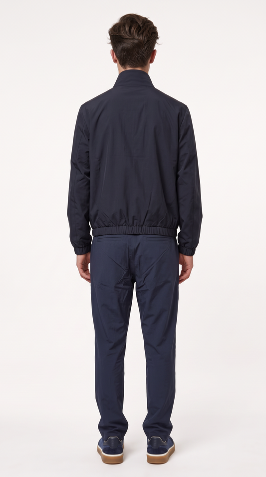 REVERSIBLE CASHMERE TECHNICAL JACKET NAVY