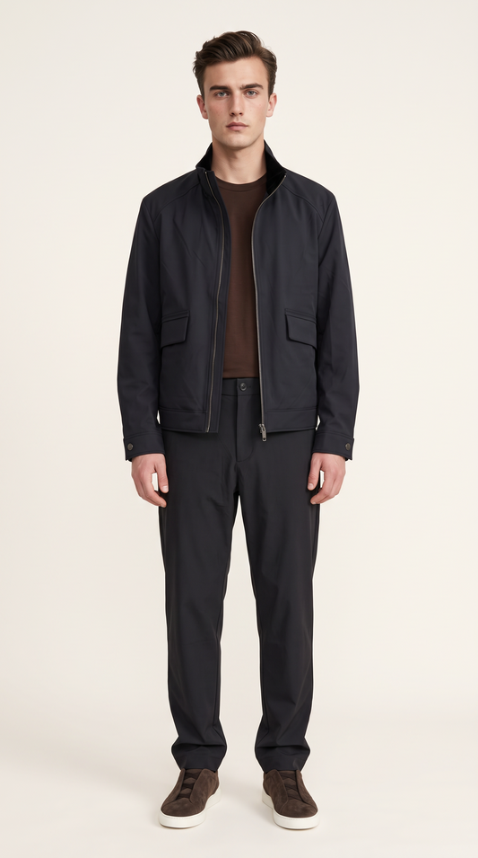 TECHNICAL FABRIC DUCK DOWN JACKET ONXY BLACK