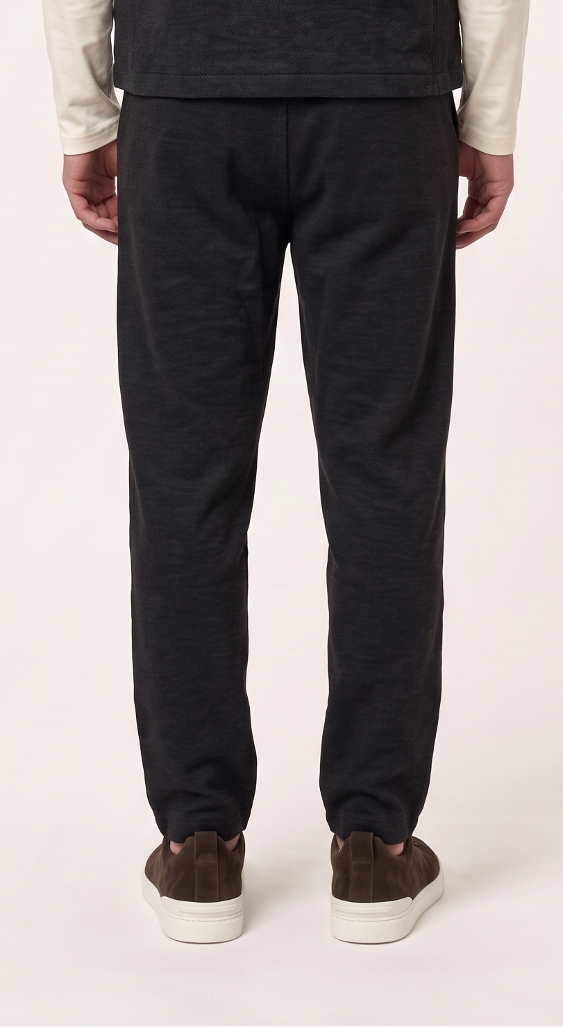 WOOL CASHMERE TAILORED TROUSERS GREY