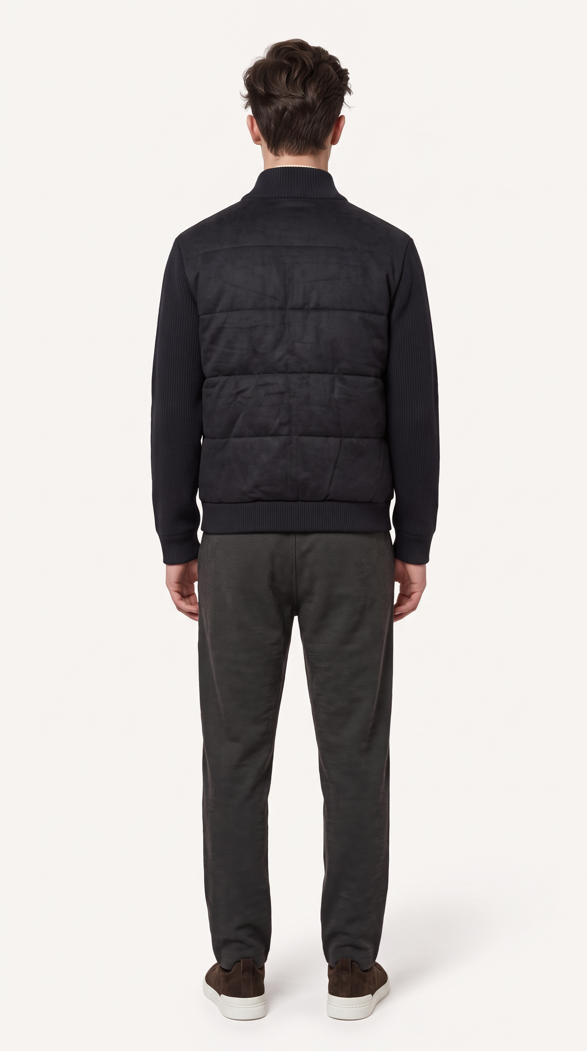 CASHMERE GOOSE DOWN JACKET NAVY