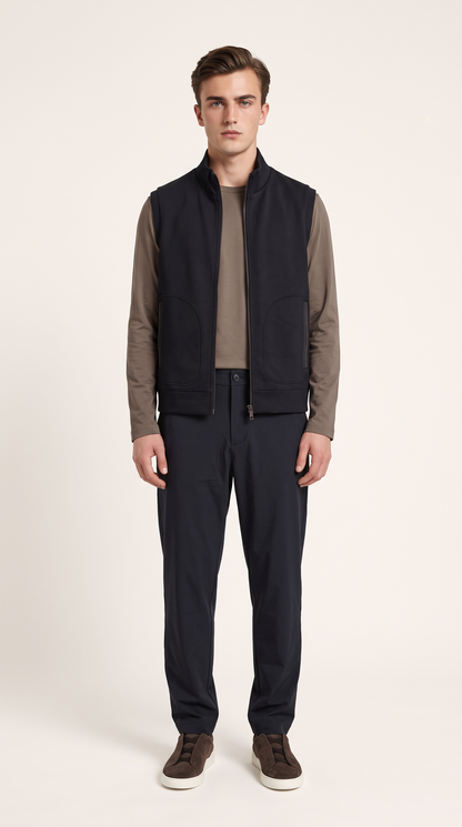 CASHWOOL GILET ONXY BLACK