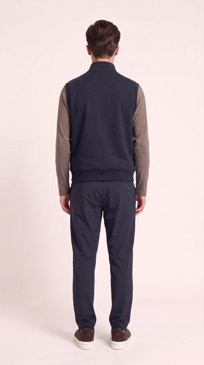 CASHWOOL GILET NAVY