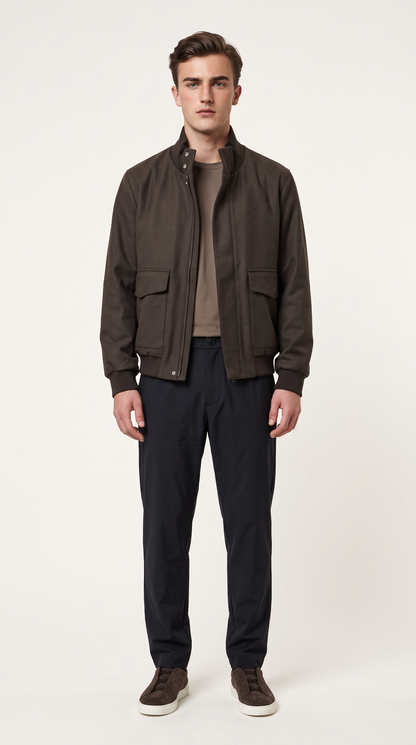 CASHMERE JACKET BROWN