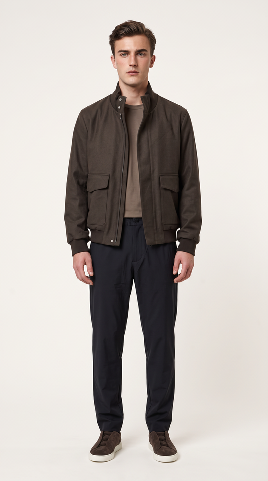 CASHMERE JACKET BROWN
