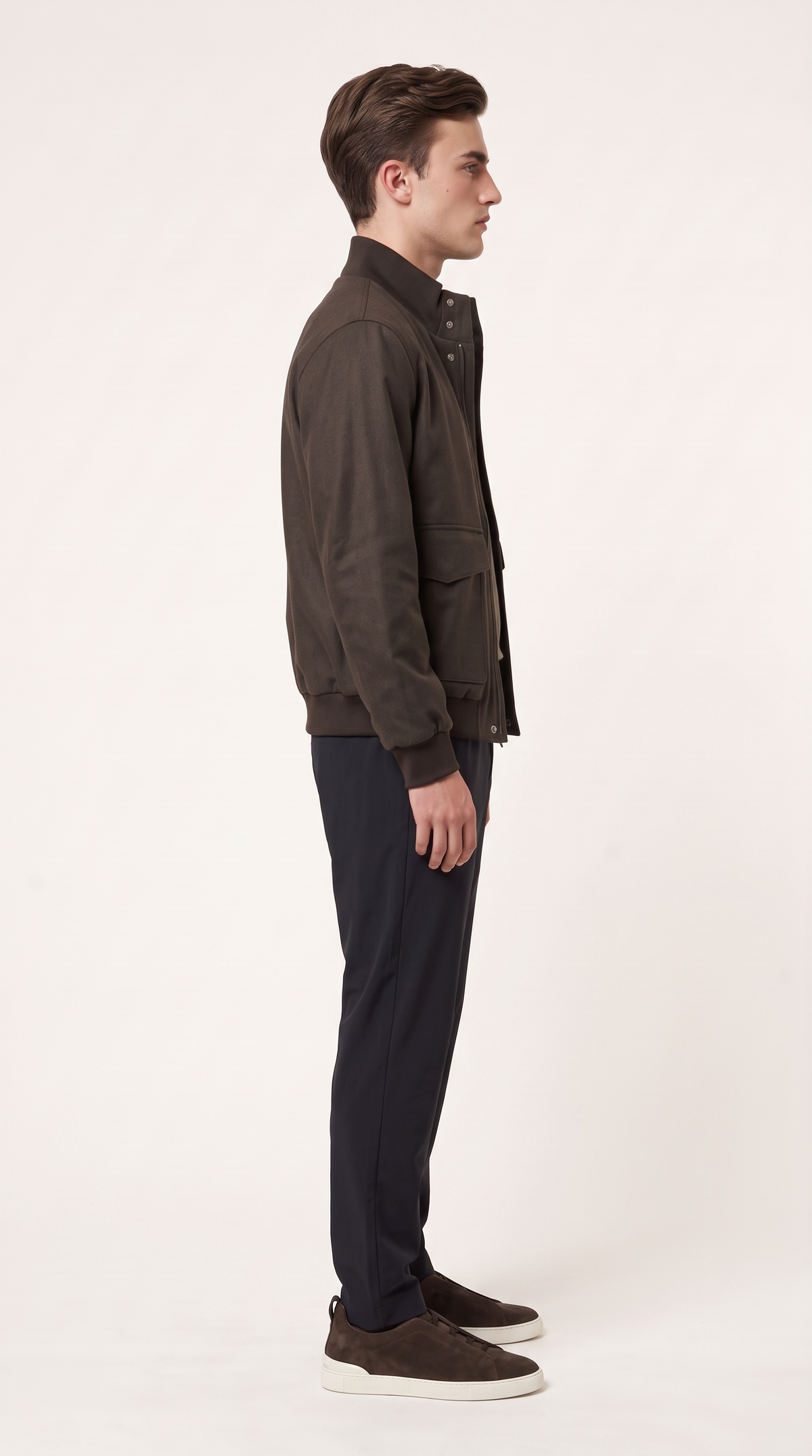 CASHMERE JACKET BROWN