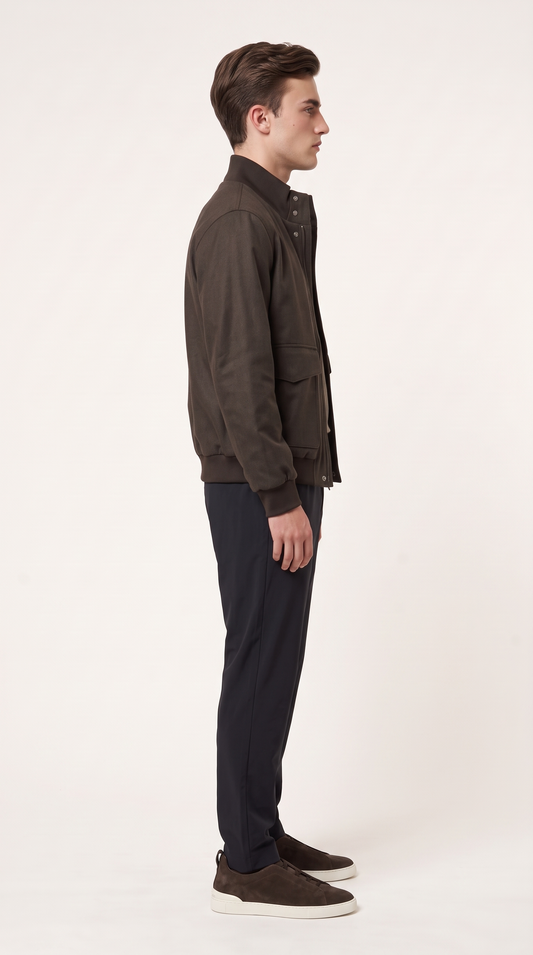 CASHMERE JACKET BROWN