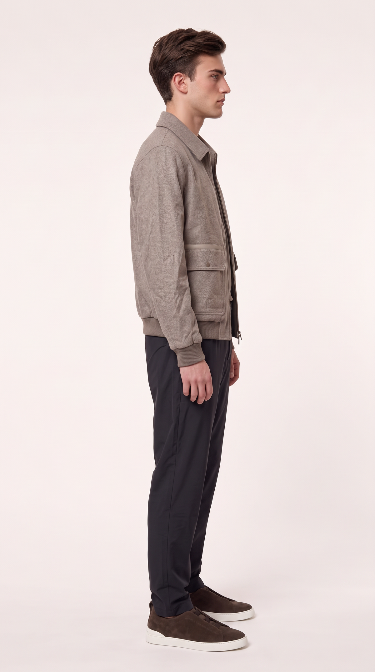 WOOL BLEND JACKET | GREIGE
