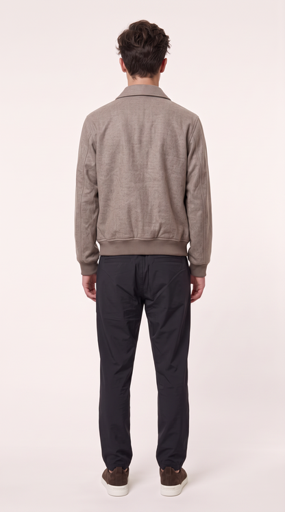 WOOL BLEND JACKET | GREIGE