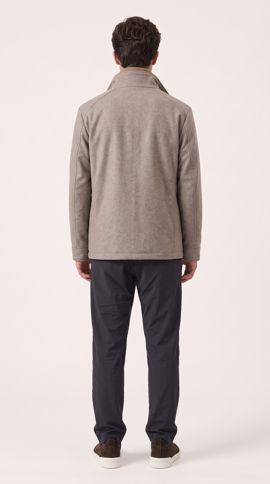 WOOL BLEND COAT | GREIGE