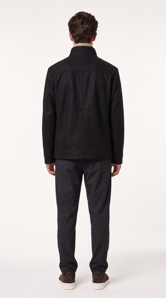 WOOL BLEND COAT | ONXY BLACK