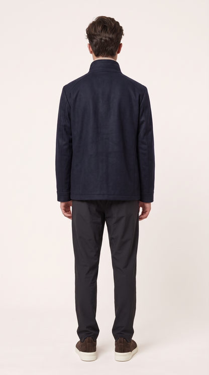 WOOL BLEND COAT | NAVY