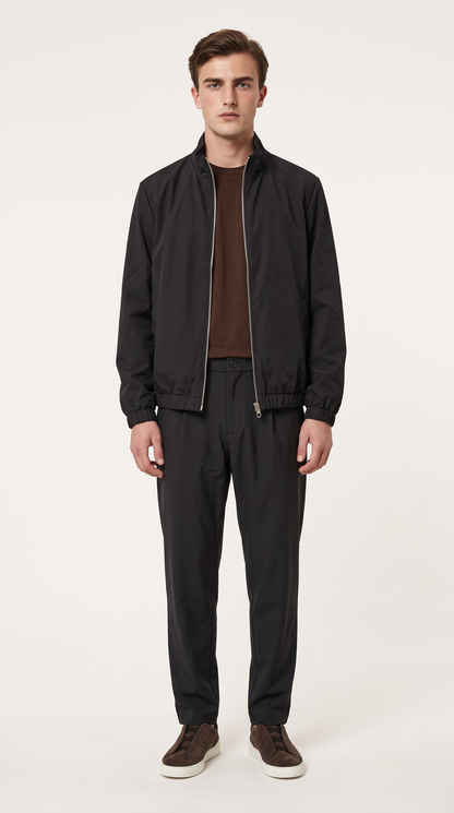 REVERSIBLE CASHMERE TECHNICAL JACKET ONXY BLACK