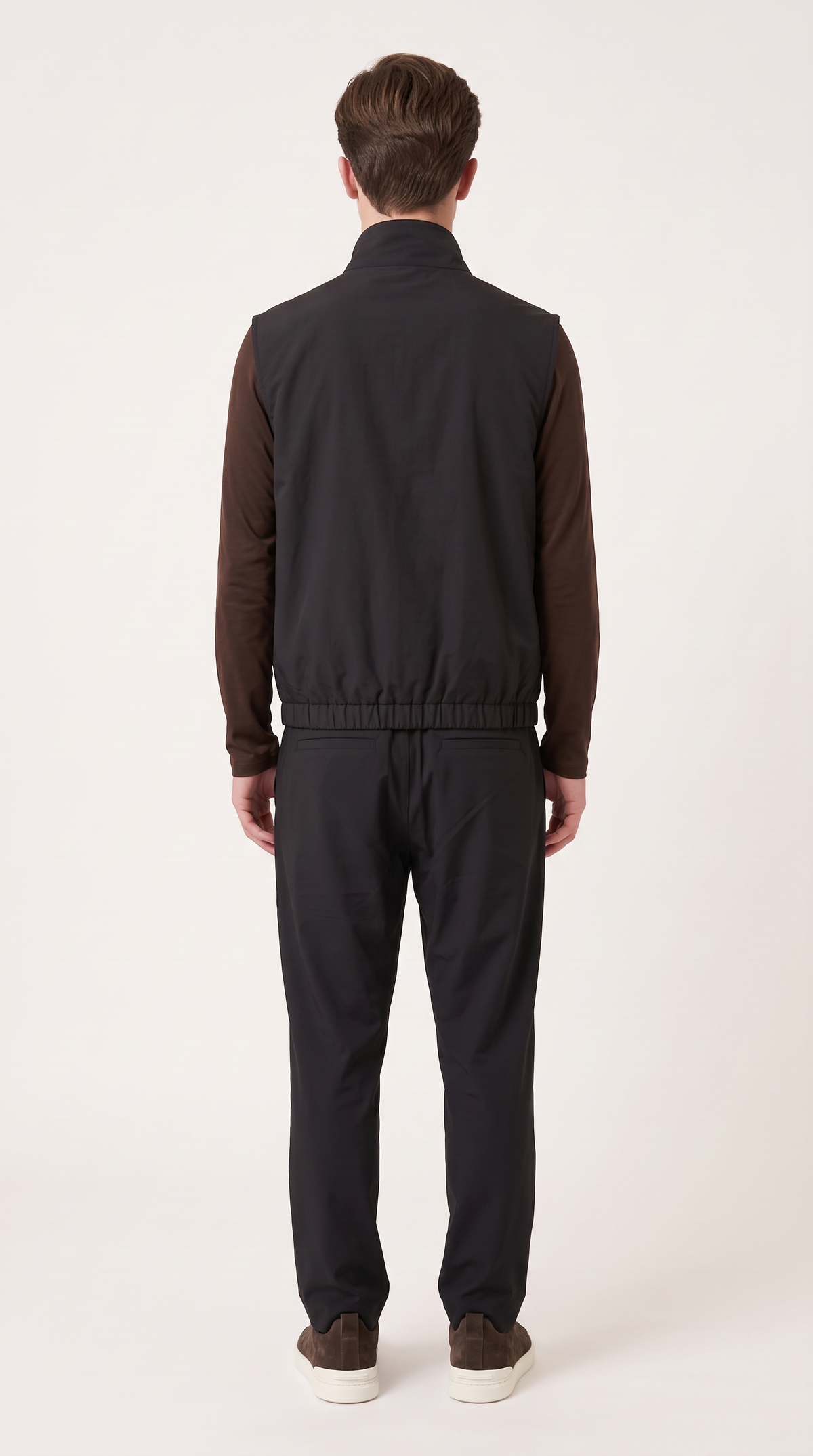 REVERSIBLE CASHMERE TECHNICAL GILET ONXY BLACK